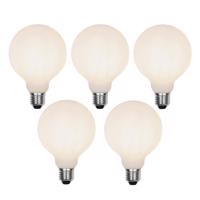 Sada 5 ks E27 3-stupňová stmievateľná LED lampa G95 matné sklo 5W 550 lm 2700K
