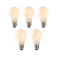 Sada 5 ks E27 LED svietidiel opálové sklo 1W 80 lm 2200K