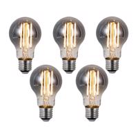 Sada 5 ks Inteligentné stmievateľné LED žiarovky E27 A60 dymové 4,9 W 150 lm 1800 K