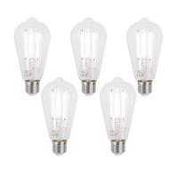 Sada 5 ks Inteligentné stmievateľné LED žiarovky E27 ST64 číre 7W 806lm 2700-6500K