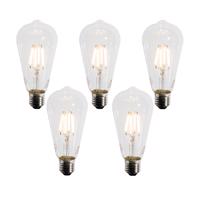 Sada 5 LED žiaroviek E27 A60 Lux Sensor 4W 400 lm 2200K