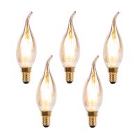 Sada 5 stmievateľných LED vláknových sviečkových žiaroviek E14 240V 3W 250lm