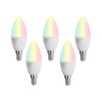 Sada 5 stmievateľných LED žiaroviek E14 C37 Opál 4,9W 470 lm 2700-6500K