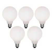 Sada 5 stmievateľných LED žiaroviek E27 G95 matné 4W 430lm 2200-4000K