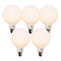 Sada 5 stmievateľných LED žiaroviek E27 Opal G125 5W 450 lm 2700K
