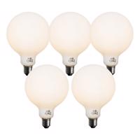 Sada 5 stmievateľných LED žiaroviek E27 Opal G125 5W 450 lm 3000K