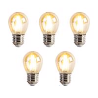 Sada 5 stmievateľných LED žiaroviek E27 P45 Goldline 3,5 W 330 lm 2100 K
