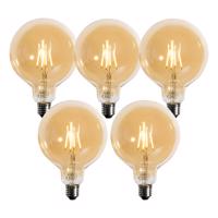 Sada 5 stmievateľných LED žiaroviek E27 zlatá G125 4,9W 450 lm 2200K
