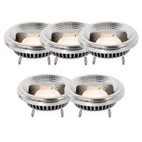 Sada 5 stmievateľných LED žiaroviek G53 AR111 12W 600lm 2700K