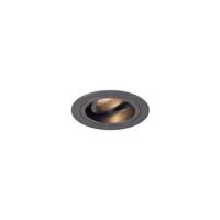 Sada 6 moderných zapustených bodových svetiel Gunmetal GU10 50 mm okrúhle, naklápacie - Chuck