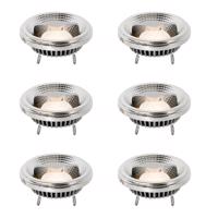 Sada 6 stmievateľných LED žiaroviek G53 111 mm 12 W 600 lm 2700 K