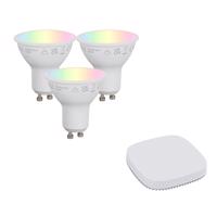 Sada inteligentných stmievateľných LED žiaroviek GU10 4,7 W 400 lm 2700 K – 6500 K vrátane Zigbee Smart Hub
