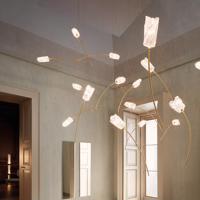 Slamp Tulip 14 závesné LED prizma/mosadz okrúhle