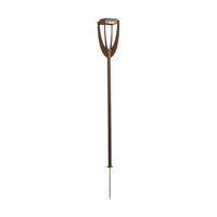 Solárne LED svetlo Tulip s hrotom do zeme, corten