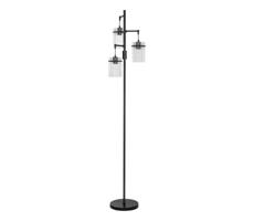 Stojacia lampa 3xE27/60W/230V čierna/číra