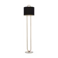 Stojacia lampa LM-9112-1E podstavec mramor, textil
