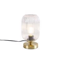 Stolná lampa Art Deco mosadzná so sklom - Banci