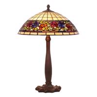 Stolná lampa Flora v tiffany štýle, otvorená v spodnej časti, 64 cm