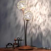 Stolná lampa Greta hrdzavý vzhľad, 2-plameňová
