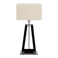Stolná lampa HerzBlut Bi Bob, jaseň dub, uhlie/krém