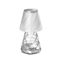 Stolná lampa priehľadné sklo vrátane LED nabíjateľná IP44 - Lola 20 Lux
