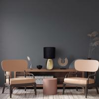 Stolová lampa Aurum textilné tienidlo čierna/zlatá