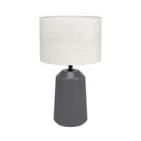 Stolová lampa Capalbio, sivá/tienidlo prírodná