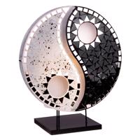 Stolová lampa Ying Yang mozaika čierna