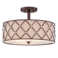 Stropné odsadené svietidlo Brown Lattice