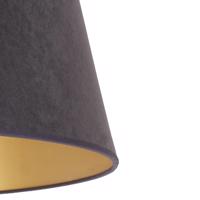 Tienidlo na lampu Cone výška 22,5 cm grafit/zlatá