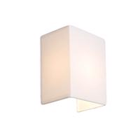 Vidiecka nástenná lampa biela s látkovým tienidlom - Vete