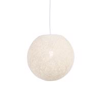 Vidiecka závesná lampa biela guľa 35 cm - Corda