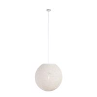 Vidiecka závesná lampa biela guľa 60 cm - Corda