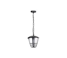 Vonkajší luster na reťazi TEVIO 1xE27/60W/230V IP54 čierna