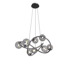 Wofi Wofi 7014-805 - LED Luster na lanku NANCY 8xG9/3,5W/230V čierna/chróm
