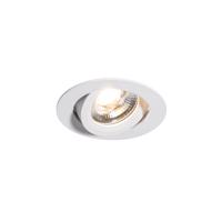 Zástenný bodový reflektor biely sklopný 8,2 cm vrátane stmievateľného LED s krytím IP54 Ultra Slim - Pupil