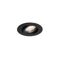 Zástenný bodový reflektor čierny výkyvný 6,5 cm vrátane LED IP54 Ultra Slim - Pupil