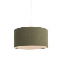 Závesná lampa biela so zeleným tienidlom 50 cm - Combi 1