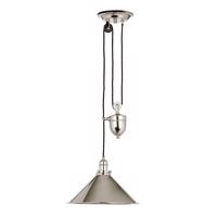 Závesná lampa Provence, výškovo nastaviteľná nikel