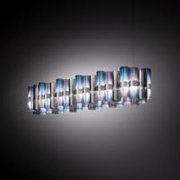 Závesné svietidlo Slamp LED La Lollo modro-fialové, 140 cm