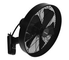 ZE ZE - Nástenný látor FREEZE 50W/230V pr. 40 cm čierna + diaľkové ovládanie
