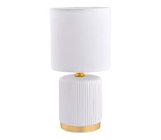 Zuma Line Zuma Line HS8720-WH - Stolná lampa 1xE14/40W/230V biela/zlatá
